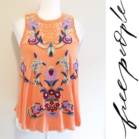 Free People Tops - Free People Embroidered tank